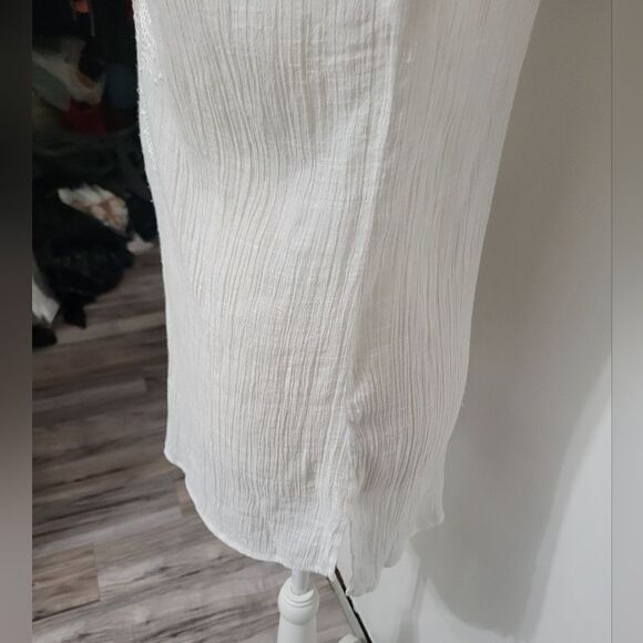 AB studio white linen blouse - Picture 6 of 10